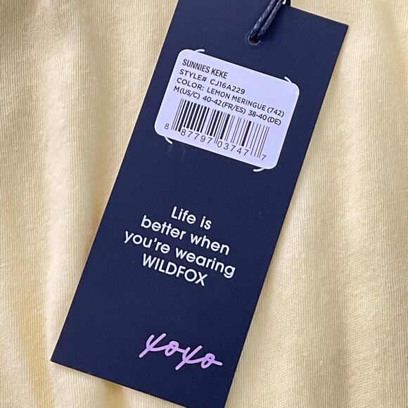 Wildfox Sunnies KeKe Short Sleeve Graphic Tee Medium NEW - Picture 4 of 11